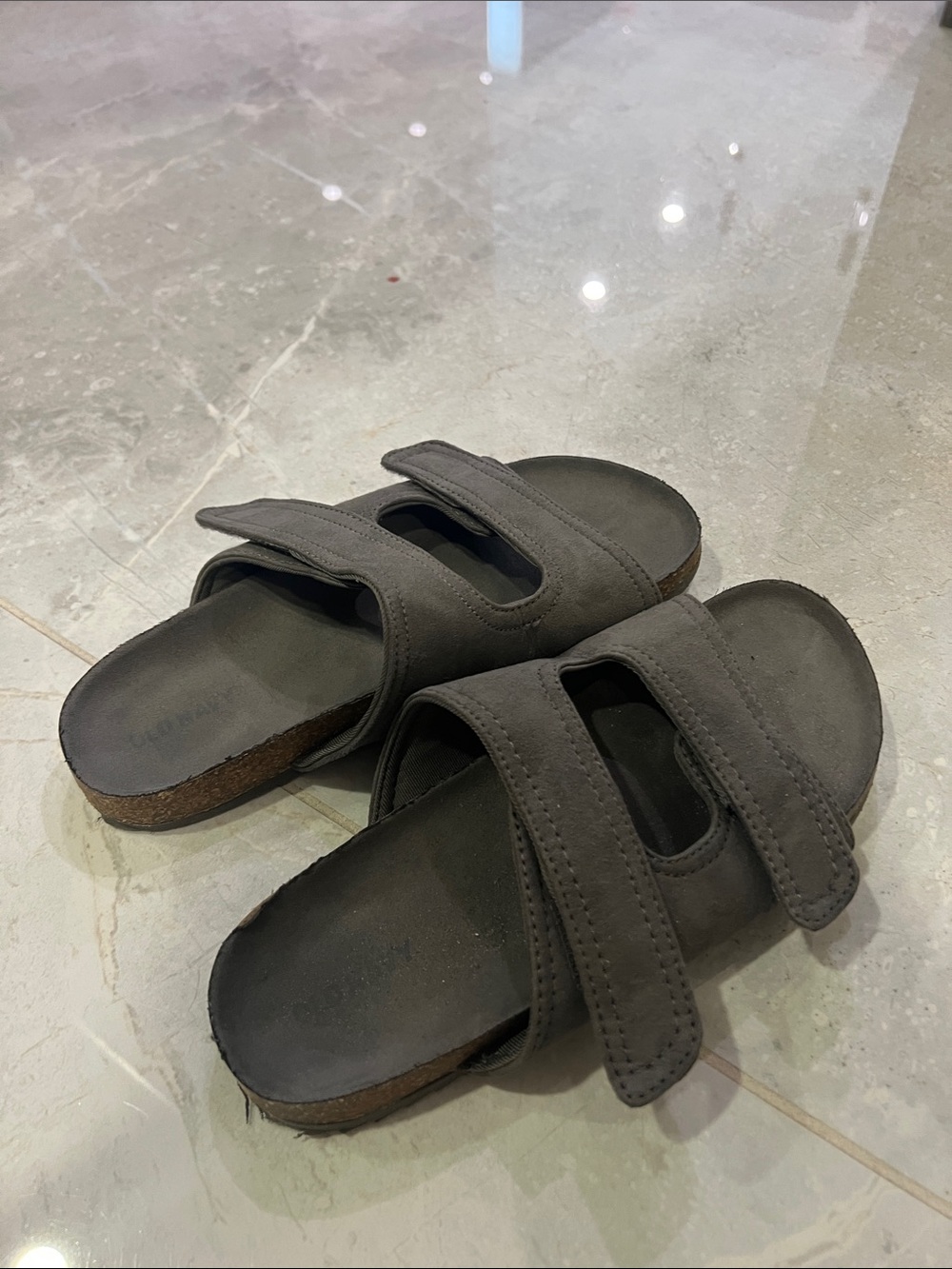 Boys Old Navy Double-Strap Slide Sandals - Black Size 4Y